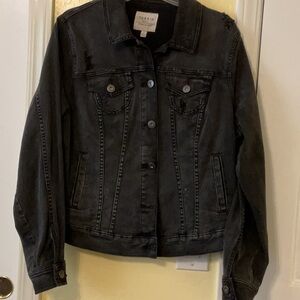 Torrid Distressed Jean Jacket Black Size 1